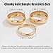 Bowdcvy Chunky Gold Bangle Bracelets for Women Stack Trendy Silver Wide Wrist Statement Cuff Bracelet Arm Cuffs Upper Bangle Fashion Jewelry Gift Accessories (3pcs gold)