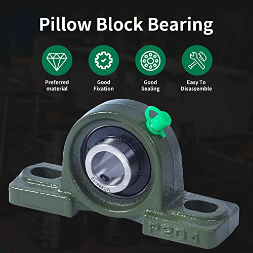 Ucp204-12 Pillow Block Bearing, Mount Flange Bearing, 3/4 Inch Bore Bearing Unit, 2-Bolt Flange, Self Aligning Cast Iron Housing, Set Screw Locking Style Flange Pillow Block Bearing #TOP1