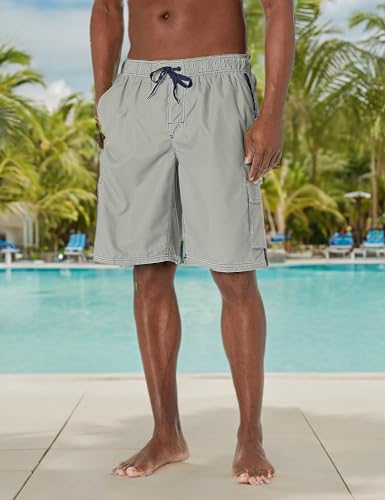 Image of Kanu Surf Men's Big Viper Extended Size Stripe Swim Trunk