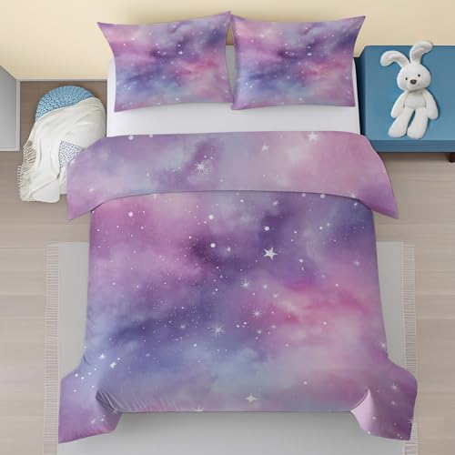 Parure de lit microfibre douce univers et espace finitions soignées avec zip u1