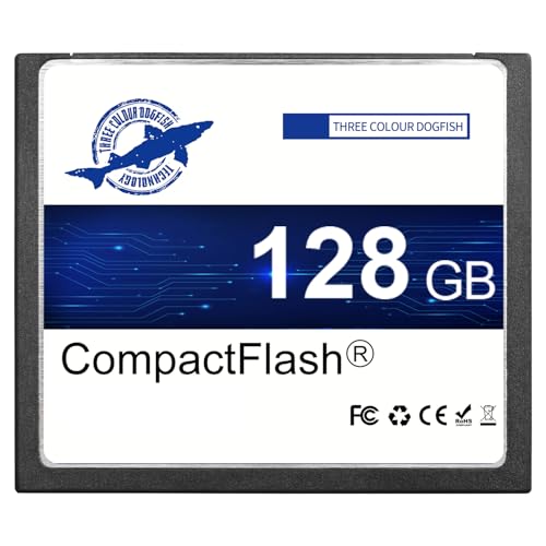 Image of Dogfish Compact Flash Memory Card 128GB 800X CF Cards for Vintage Digital Camera