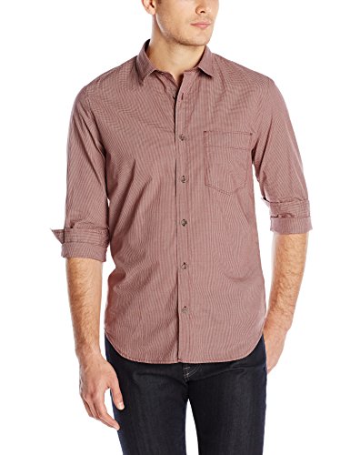 7 For All Mankind Men's Mini Check Woven Shirt