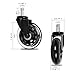 Cusfull Ruedas 5pcs para Sillas de Oficina 11mm x 22mm Ruedas de Goma Silenciosa Silla Escritorio para Parquet Rueda de Recambio Estable y Seguro - Negro