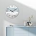KECYET Wall Clock Silent Non-Ticking Wooden Clocks Battery Operated 8 Inch Small Country Retro Rustic and Beach Style Decorative for Kitchen, Home, Bathroom, Bedroom (Blue)