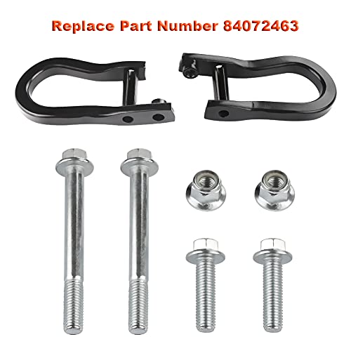Jdmon Compatible With Chrome Front Tow Hook Chevy Silverado 1500 Gmc Sierra 1500 2007-2018 Silverado 1500 Ld Sierra 1500 Limited 2019 Replace 84072463 Black 2Pcs #TOP2