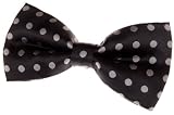 Grey Polka Dot Bow Tie