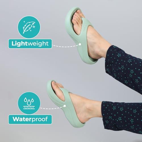Image of YOHO PILO Slippers for Women | Lightweight & Waterproof Monsoon Footwear | Stylish & Comfortable Chhapal | Soft Orthopedic Flip-Flops, Daily Use Bathroom Slippers