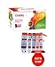 5 Pack - Toners & More ® Compatible Inkjet Cartridge Set for Canon PGI-5 & CLI-8 PGI5 CLI8, PGI-5BK Large Black, CLI-8BK Small Black, CLI-8C Cyan, CLI-8M Magenta, CLI-8Y Yellow, Compatible with Canon PIXMA IP5200R, IP3300, IP3500, IP4200, IP4300, IP4500, IP5200, MP500, MP510, MP520, MP600, MP610, MP800, MP810, MP830, MP950, MP960, MP970, MX700, MP530, MX850, MP800R