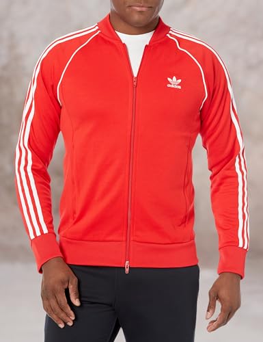 adidas Originals Men's Adicolor Classics Superstar Track Jacket, Vivid Red, Medium - Afbeelding 4