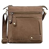 FÜR JEDE LEBENSLAGE: ideal als kleine Messenger Bag, stilvolle Umhängetasche Leder, Ledertasche klein, Vintage Schultertasche, kleine Pendlertasche, Damentasche, Herrenhandtasche, Cross-Body Bag und Freizeittasche