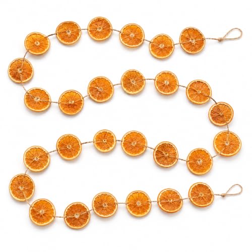 1 Pack 10 Ft Dried Orange Garland, Pre-Made Orange...