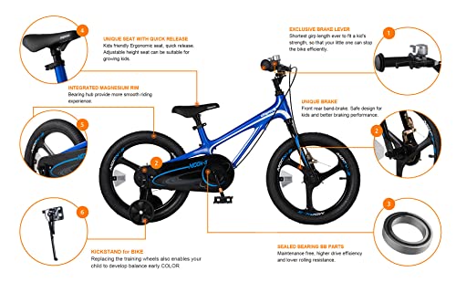 Image of RoyalBaby Moon-5 18-Inch Kids Bike, Blue