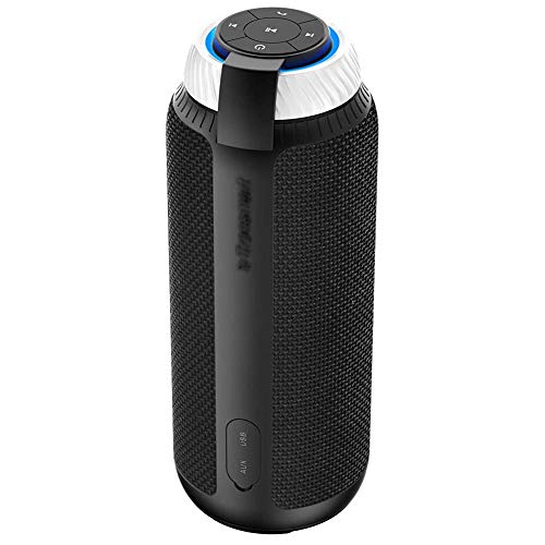 Bluetooth-Lautsprecher 25 W Tragbarer Stereo-Surround-Subwoofer-Mini-Hochleistungslautsprecher für den Außenbereich,Black