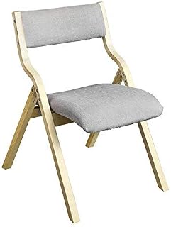 SoBuy FST40-HG, Wooden Padded Folding Chair, Dining Chair, Office Chair, Desk Chair, Grey