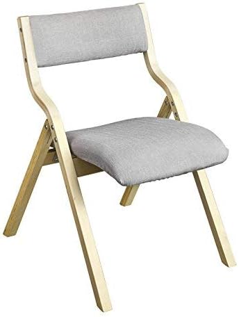 SoBuy FST40-HG, Wooden Padded Folding Chair, Dining Chair, Office Chair, Desk Chair, Grey