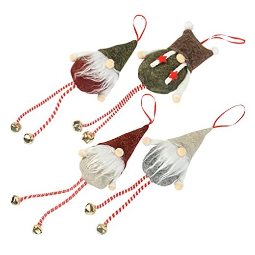 SOIMISS 4St Jul Gnomes Lång Ben Svenska Tomte Gnomes Jultomten Fylld Plush Docka Leksak Xmas Tree Hängande Dekorare Innehåll