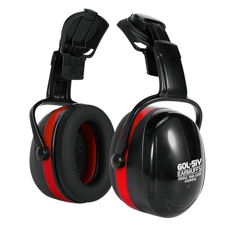 GOL-SIV 32dB Ear Muffs for Hard Hats Safety Hearing Protection Black