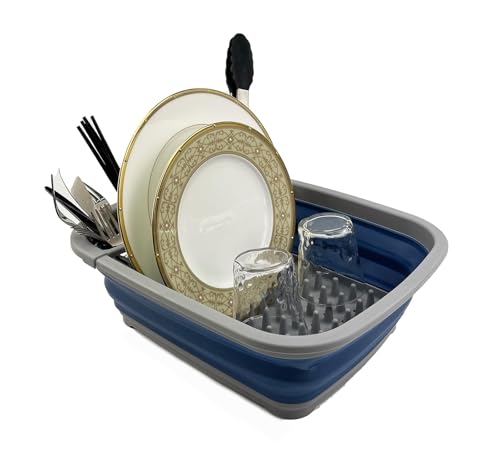 SAMMART 8L zusammenklappbares Abtropfgestell aus Kunststoff – Faltbarer...