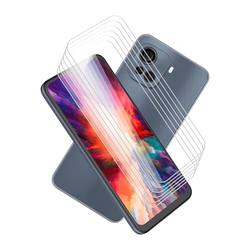 UOGNADGD 6-Pack Tempered Glass Screen Protector Compatible with Casper VIA F30 (6.50 inch), [Maximum Protection] from Drops & Scratches, 9H Hardness