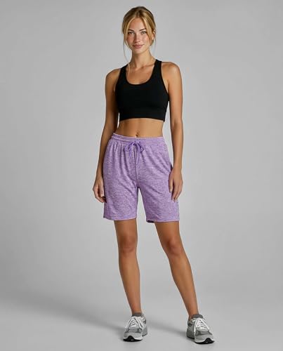 Image of 4 Pack: Women's Dry-Fit Athletic 7 inch Bermuda Long High Waisted Running Shorts Available in Plus Size Set