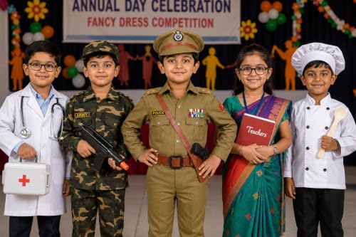 Image of Raj Costume Freedom Fighter Costume for Kids | Independence Day Fancy Dress | Patriotic School Function Dress | Boys & Girls