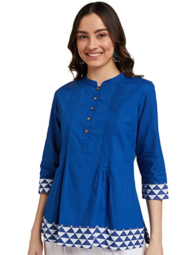 Image of Amazon Brand - Myx Women Cotton Regular Fit Casual Kurti (Available in Plus Sizes)