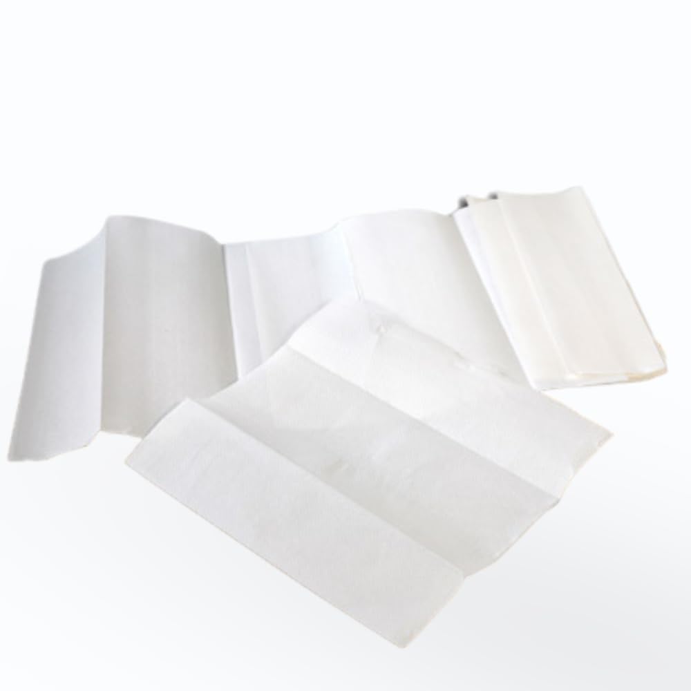 DSTOCK60 - Essuie-mains pliés en Z - 25 paquets de 150 feuilles soit 3750 au total - 2 plis - 22 x 23 cm - Ecolabel