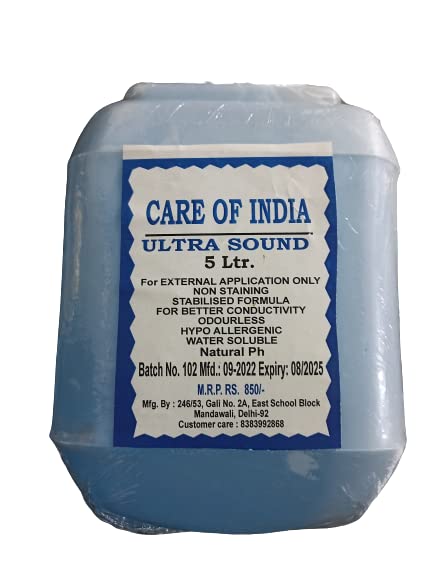 Care Of India Ultrasound Gel for Diagnostic Physiotherapy Purpose. 5 Kg (B0BS9YRYZ2) Amazon Price History, Amazon Price Tracker