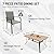 MELLCOM 7 Pcs Patio Dining Set with Metal Table and 6 Textilene Chairs for Backyard, Garden, Deck and Poolside