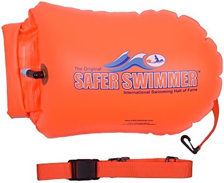 ISHOF SaferSwimmer PVC Saftey Bouy with Cell Phone Dry Storage Window 20L Orange