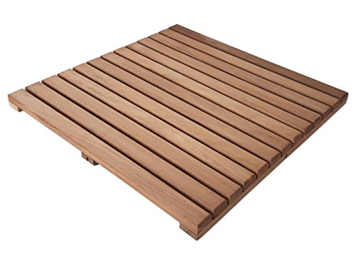 Loseta rígida en madera de teca sin tratar - Suelo exterior