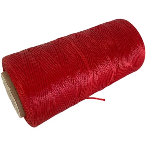 Hilo encerado plano 284 yardas 1 mm para cuero rojo miniatura 4