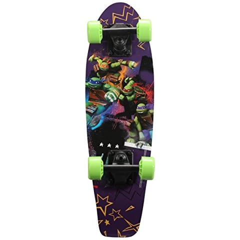 PlayWheels Teenage Mutant Ninja Turtles 21" Wood Cruiser Skateboard, Turtle Life Cover