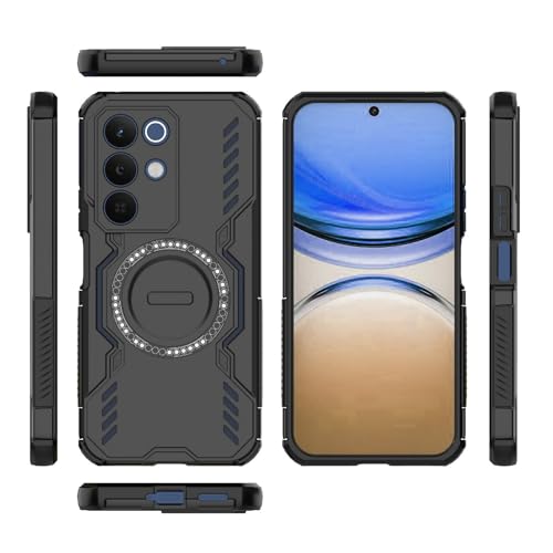 Image of Back Cover Case for Realme 15x 5G | 360 Protection Mobile Phone Case Mag-Safe | Camera Protection | Back Cover for Realme 15 x 5G / Realme 15x 5+G - Black TPU+PC