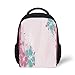 Produktbild Kids School Backpack Flower Stylish,Bouquet of Hibiscus Florets Watercolor Elegance Beauty Artwork Decorative for School Travel,9.4" L x 3.5" W x 12.2" H