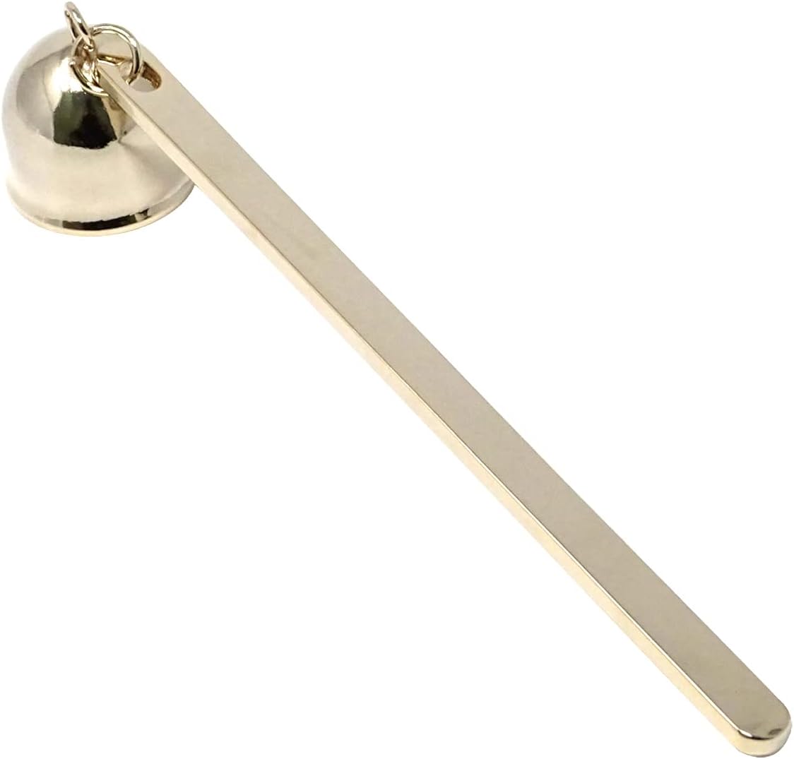 yueton 1 PCS Candle Snuffer with Long Handle,Candle Extinguisher,Gold Candle