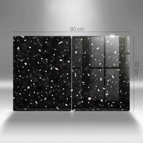 Plaque induction protection 2x40x52cm en pierre noire Wallfluent multifonctionnelle