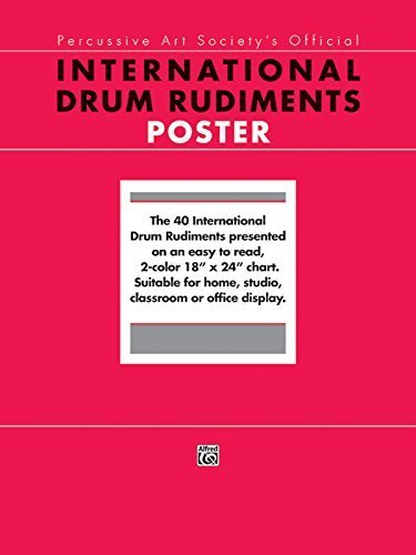 International Drum Rudiments: Poster by Carson, Rob, Wanamaker, Jay (1989) Paperback