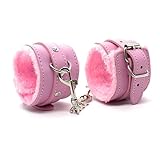 Newly Handcuffs Restraints - 2025 Bindage Pink PU Leather Fuzzy Sex Straps Sexy Set Kit for Bedroom Sex Leg Hand Cuff Bracelets for Women Men Wrist Ankle Adult Bondage Handcuffs Sweaters