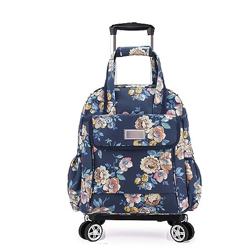 LUCEAE Einkaufstrolley mit Rädern Faltbarer Abnehmbarer Einkaufstrolley, tragbare Trolley-Taschen & wasserdicht & stark, für Reisen Haus Küche (Color : B, Size : 16inch)
