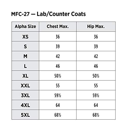 Red Kap unisex adult Specialized Cuffed With 3 Front Pockets Medical Lab Coat, White, Medium US