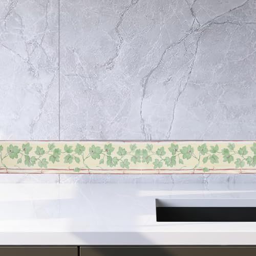 Vinilos decorativos para salon cenefas autoadhesivas pared baño NUOBESTY 6