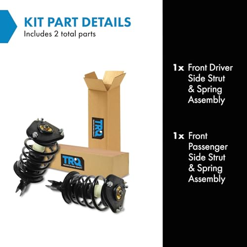 Image of TRQ Front Strut and Spring Assembly Set 2 Piece Compatible with 2000-2005 Buick LeSabre Cadillac DeVille 01-03 Oldsmobile Aurora 00-05 Pontiac Bonneville