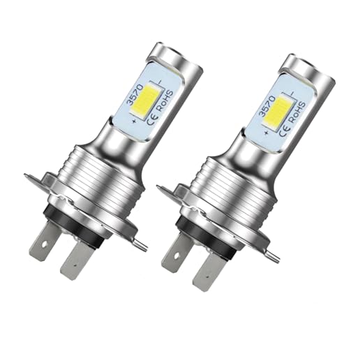 CJBIN H7 LED Headlight Bulb, 2Pcs 6000k White Lumens H7 LED Lights, 80W Waterproof H7 Headlight Bulbs, High Bright H7 LED Car Fog Lights, Plug And Play Led H7 Bulb, 12V for Car