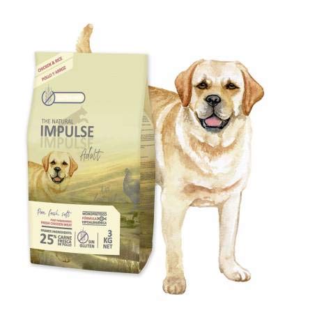 NATURAL IMPULSE Dog Pollo Pienso para Perros - Saco 3 kg