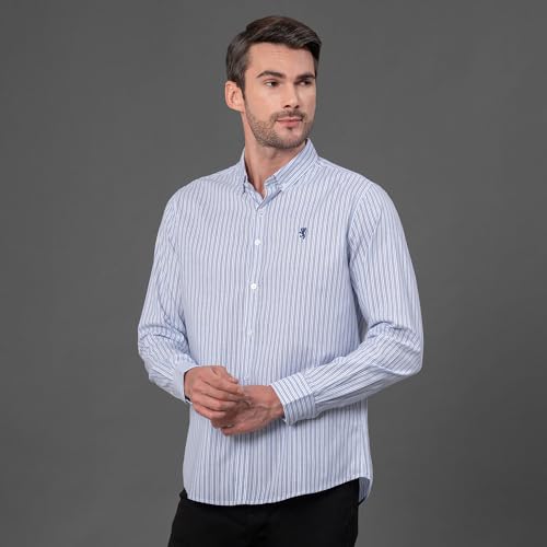 Image of Red Tape Striped Regular Fit Shirt For Men | Comfortable & Stylish