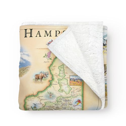 Xplorer Maps New Hampshire Fleece Blanket