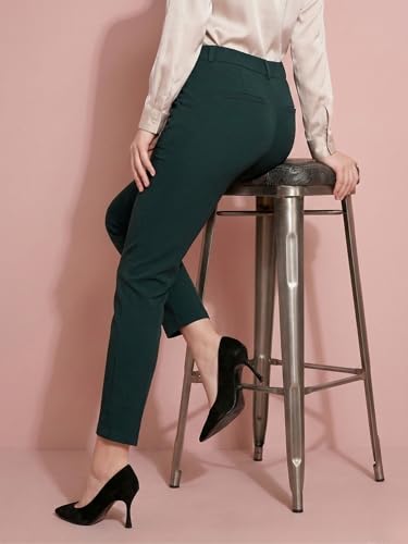 Image of modny Formal Trousers for Women Premium Polycotton, Regular Fit, Straight Pant for Girls | Ideal for Office, College & Professional Wear