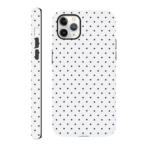 lioscre Cute White Polka Dot Phone Case for iPhone 11 Pro 5.8"