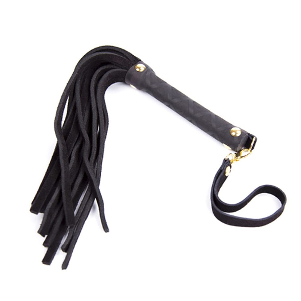 Cravache d'équitation fouet poignée souple harnais cuir synthétique outil enseignement accessoires costume noir